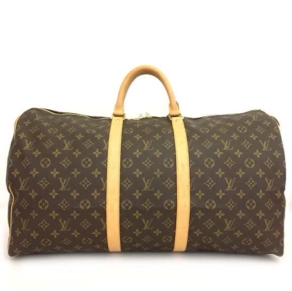 Louis Vuitton Other - EXCELLENT! Louis Vuitton Monogram Keepall 55 +Luggage Tag+Lock/Key Travel Bag